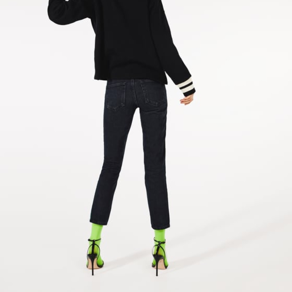 Zara Trafaluc Jeans With Velvet Side Stripe Detail - Picture 8 of 8